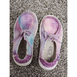 Hey Dude purple pink tie dye dreamer unicorn Wendy slip on sneakers 7